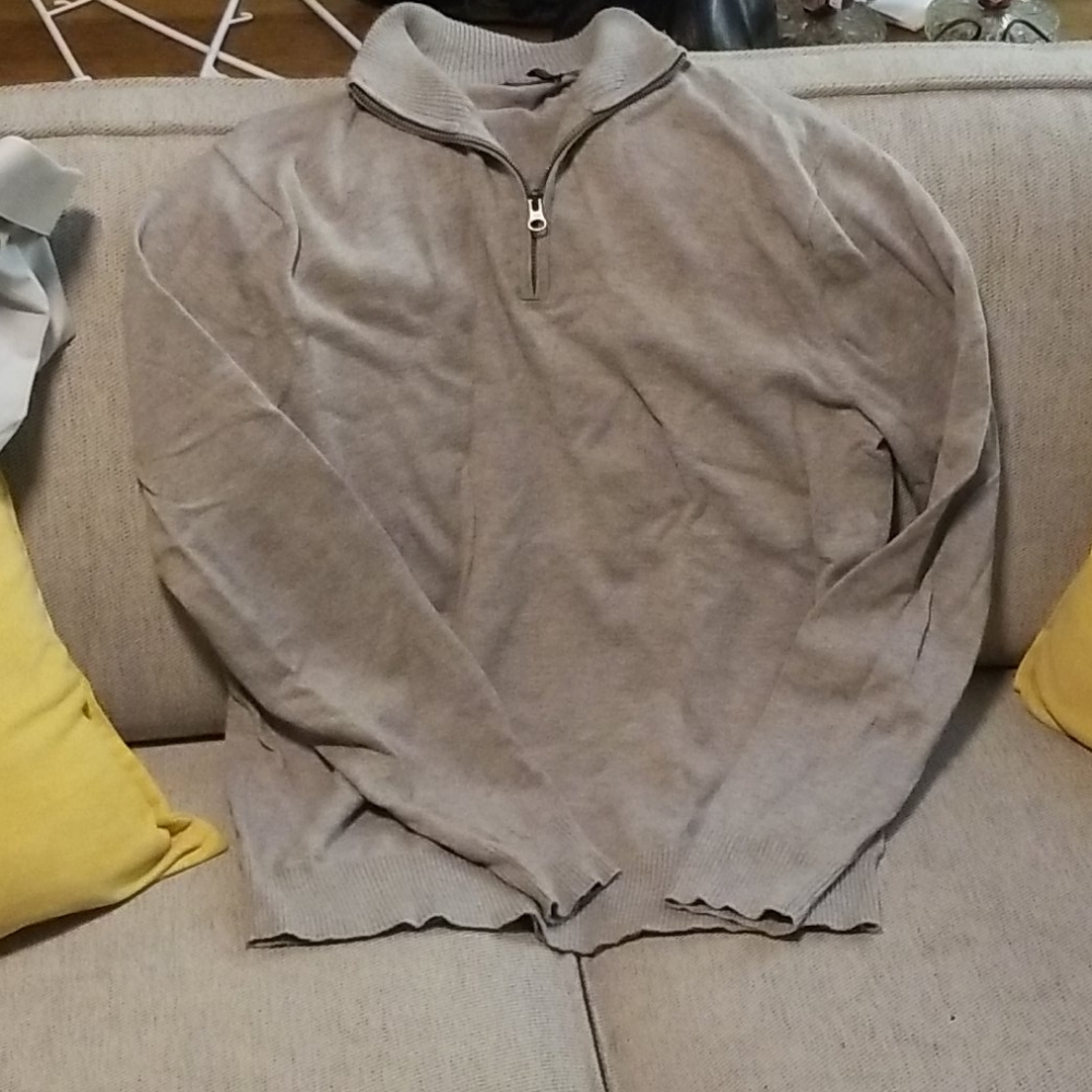 J Crew men's quarter zip sweater.